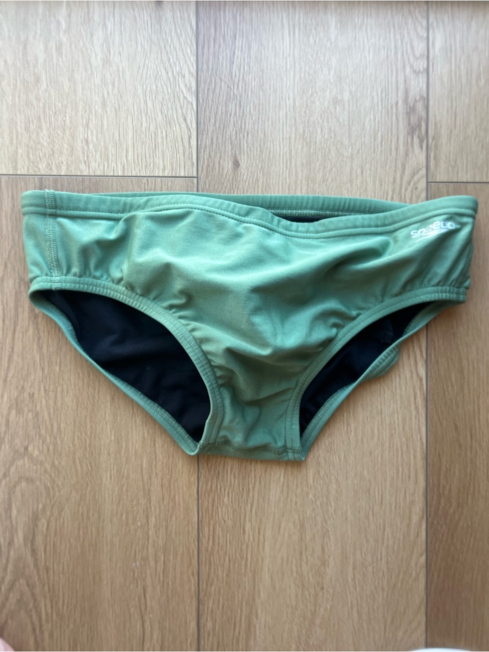 Speedo One Swim Brief.  Green.  Size 34.